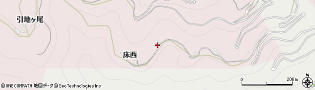 徳島県三好市池田町西山（床西）周辺の地図