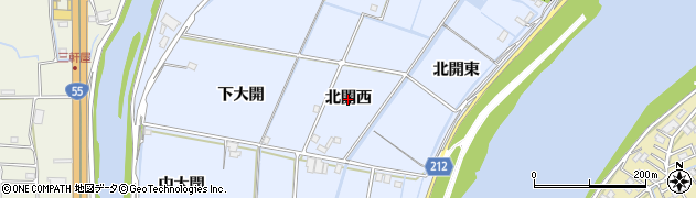 徳島県徳島市雑賀町（北開西）周辺の地図