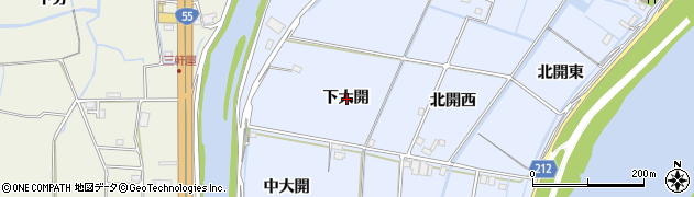 徳島県徳島市雑賀町下大開周辺の地図