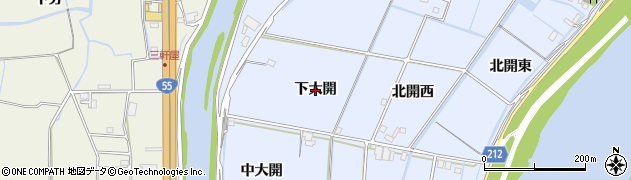 徳島県徳島市雑賀町（下大開）周辺の地図