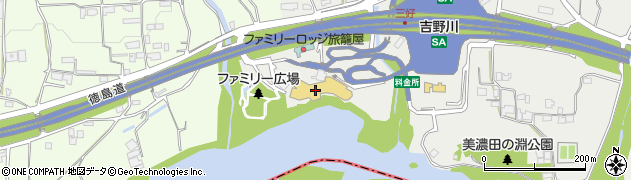 吉野川ハイウェイオアシス周辺の地図