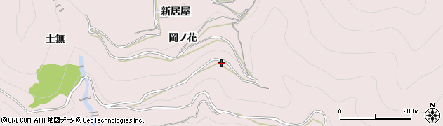 徳島県三好市池田町西山下谷周辺の地図