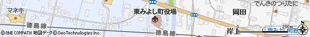 徳島県三好郡東みよし町周辺の地図