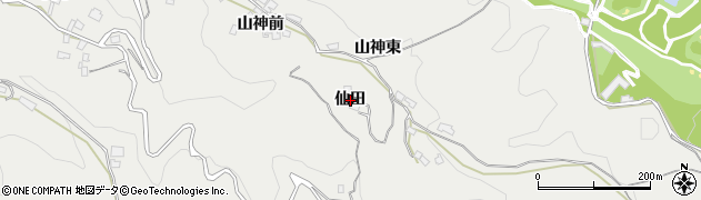 徳島県美馬市穴吹町穴吹（仙田）周辺の地図
