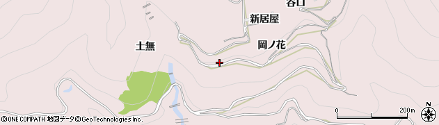 徳島県三好市池田町西山（本南岡）周辺の地図