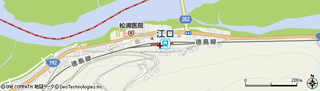 江口駅周辺の地図