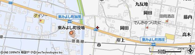 徳島県東みよし町（三好郡）西庄（川原田）周辺の地図