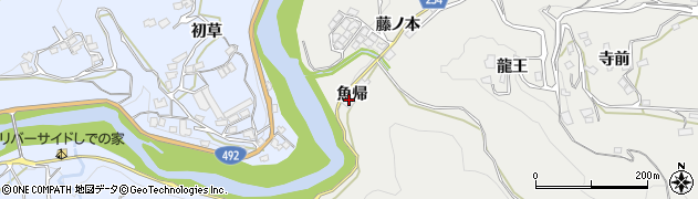 徳島県美馬市穴吹町穴吹魚帰37周辺の地図