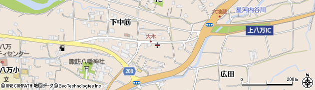 徳島県徳島市上八万町下中筋112周辺の地図