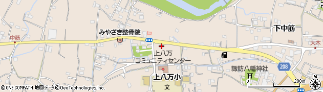 徳島県徳島市上八万町下中筋540周辺の地図