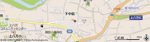 徳島県徳島市上八万町下中筋182周辺の地図