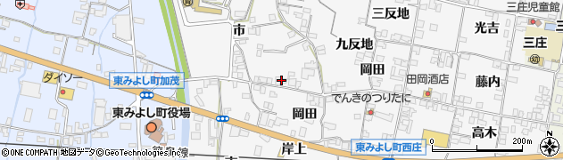 徳島県三好郡東みよし町西庄市34周辺の地図