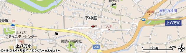 徳島県徳島市上八万町下中筋183周辺の地図