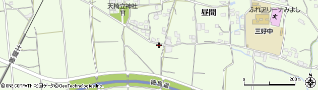 徳島県三好郡東みよし町昼間2105周辺の地図