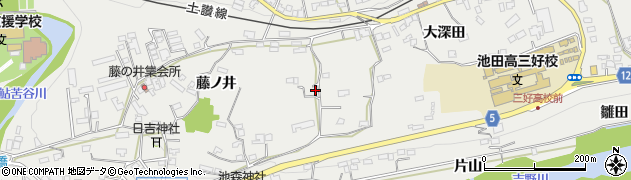 徳島県三好市池田町州津藤ノ井521周辺の地図