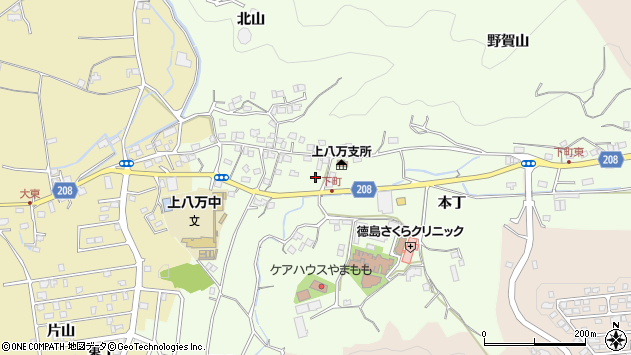 〒779-3131 徳島県徳島市下町の地図