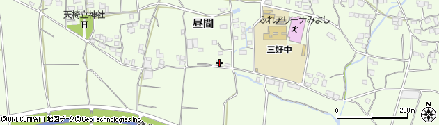徳島県三好郡東みよし町昼間3437周辺の地図