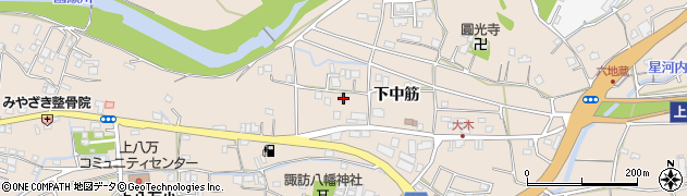 徳島県徳島市上八万町下中筋208周辺の地図