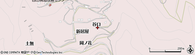 徳島県三好市池田町西山谷口周辺の地図