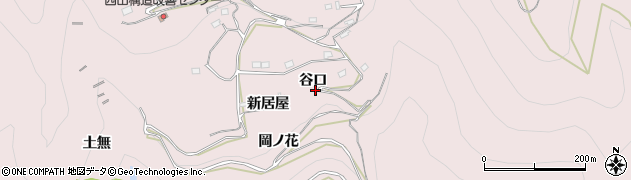 徳島県三好市池田町西山（谷口）周辺の地図