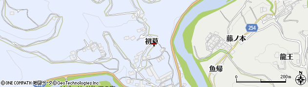徳島県美馬市穴吹町口山初草周辺の地図