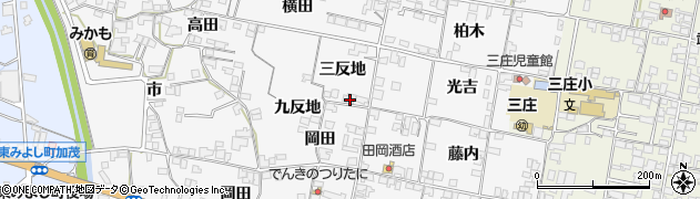 徳島県三好郡東みよし町西庄三反地周辺の地図