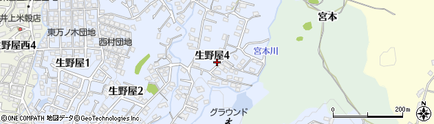山口県下松市生野屋4丁目周辺の地図