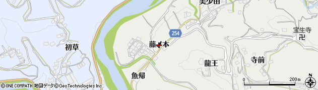 徳島県美馬市穴吹町穴吹（藤ノ本）周辺の地図