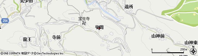 徳島県美馬市穴吹町穴吹（平間）周辺の地図