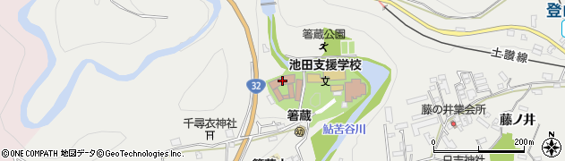 箸蔵山荘周辺の地図