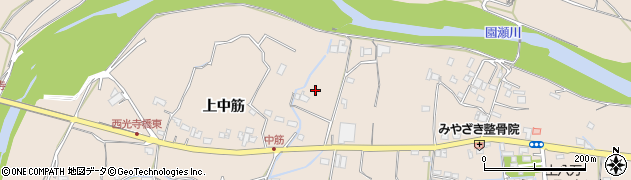 徳島県徳島市上八万町上中筋周辺の地図