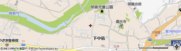 徳島県徳島市上八万町下中筋周辺の地図