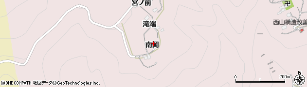 徳島県三好市池田町西山南岡周辺の地図