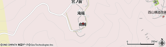 徳島県三好市池田町西山（南岡）周辺の地図