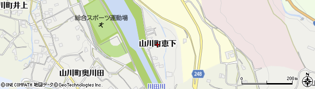 徳島県吉野川市山川町恵下周辺の地図