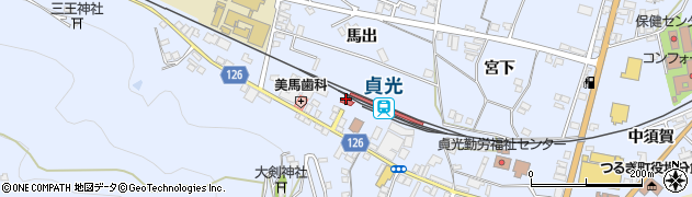 貞光駅周辺の地図