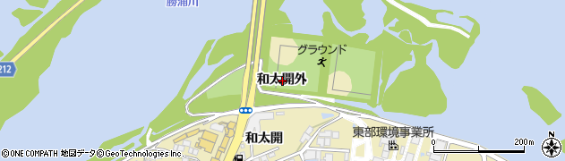 徳島県徳島市論田町和太開外周辺の地図