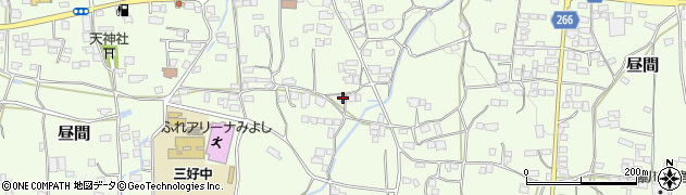 徳島県三好郡東みよし町昼間1458周辺の地図