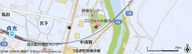コンフォール貞光周辺の地図