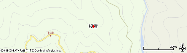 奈良県吉野郡十津川村杉清周辺の地図