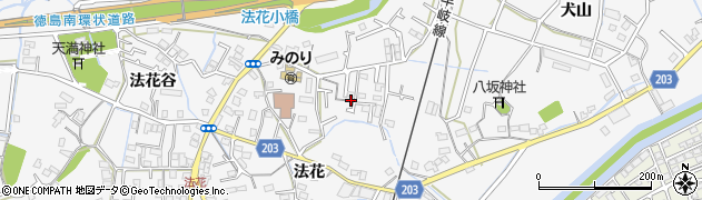 徳島県徳島市八万町（法花）周辺の地図