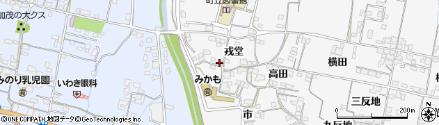 徳島県東みよし町（三好郡）西庄（戎堂）周辺の地図
