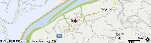 徳島県美馬市穴吹町穴吹（美少田）周辺の地図