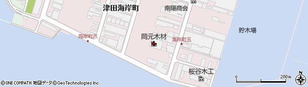 岡元木材株式会社　ＤＩＹ事業部周辺の地図