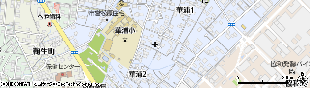 山口県防府市華浦周辺の地図