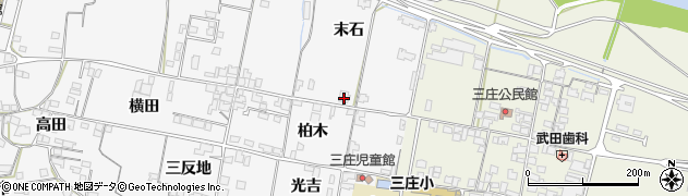 徳島県東みよし町（三好郡）西庄（末石）周辺の地図