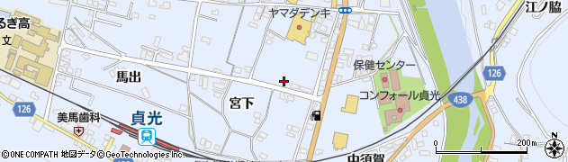 徳島県つるぎ町（美馬郡）貞光（宮下）周辺の地図