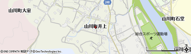 徳島県吉野川市山川町井上周辺の地図