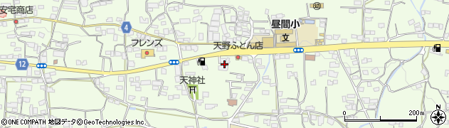 徳島県三好郡東みよし町昼間天神周辺の地図