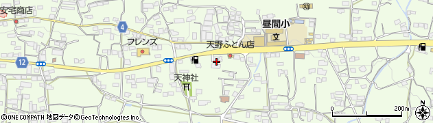 徳島県東みよし町（三好郡）昼間（天神）周辺の地図